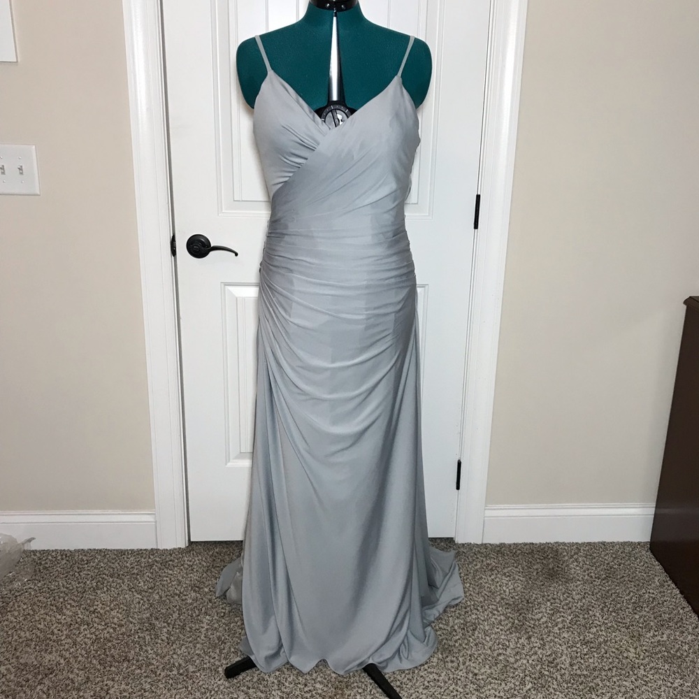 Grey, gray, formal, dress, gown, prom dress